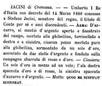 Genealogia del cognome Jacini