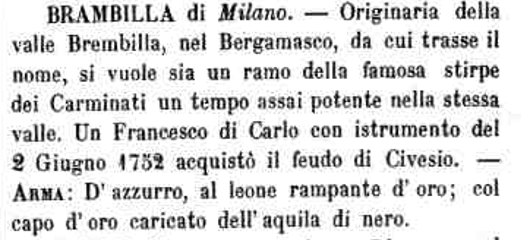 Genealogia del cognome Brambilla