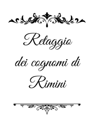 Retaggio dei cognomi di Rimini