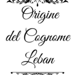 Leban – genealogia del cognome