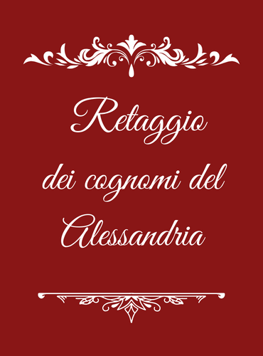 Retaggio dei cognomi di Alessandria