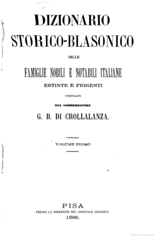 Dizionario Storico Blasonico pg1